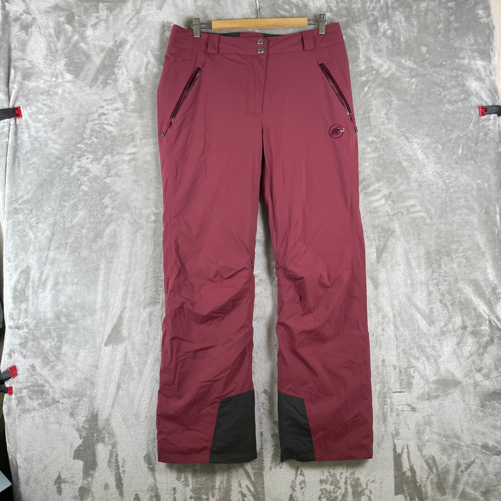 Mammut Dry Technology Snow Pants Womens 10 Burgundy Insulated Ajungilak OTI
